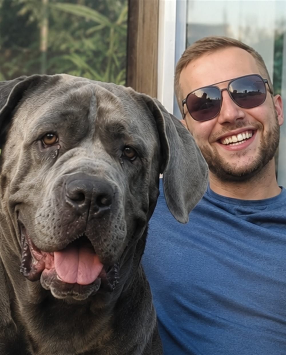 Ted with his dog